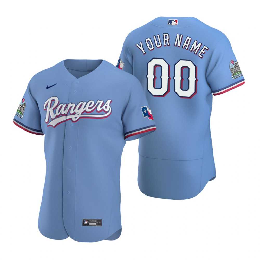 Texas Rangers Customized Nike Light Blue Stitched MLB Flex Base Jersey,We sell and wholesale Texas Rangers Customized Nike Light Blue Stitched MLB Flex Base Jersey on line form chian!